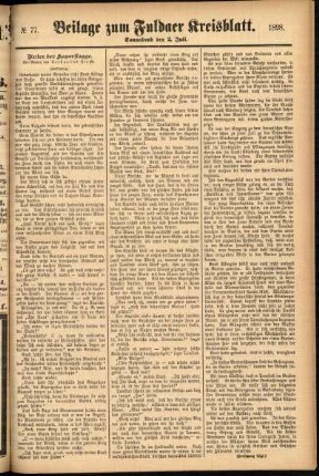 Zweite Ausgabe vom Samstag, den 02. Juli 1898.