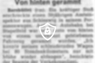 Von hinten gerammt