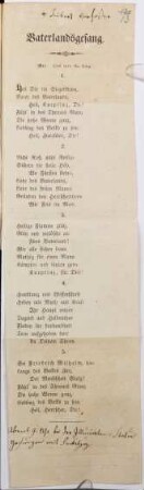 Vaterlandsgesang : Mel.: God save the King!