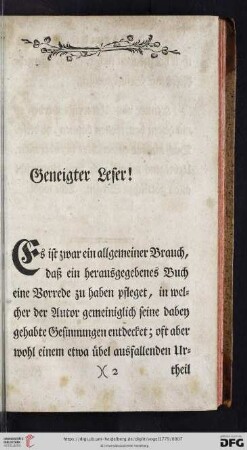 Geneigter Leser!
