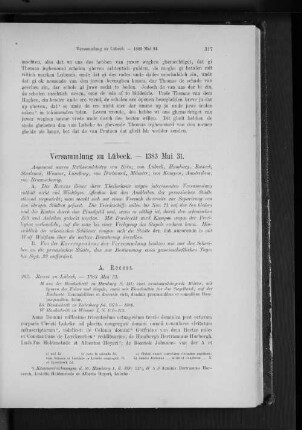 Versammlung zu Lübeck. - 1383 Mai 31.