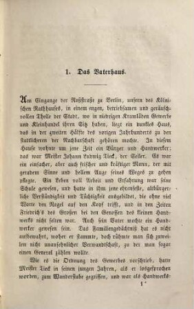 Ludwig Tieck : Erinnerungen aus dem Leben des Dichters nach dessen mündlichen und schriftlichen Mittheilungen, 1