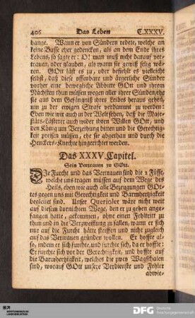 Das XXXV. Capitel. Sein Vertrauen zu GOtt.