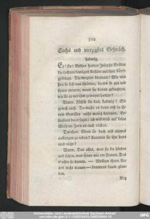 Sechs und vierzigstes Gespräch.