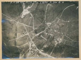 Foto der Stellungen bei Beaurieux (Luftbild)