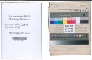 Entnazifizierung Paul Wimmershoff , geb. 10.04.1896 (Arbeiter)
