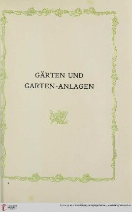 Gärten und Garten-Anlagen