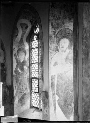 Wasenweiler Sankt Vituskapelle Chorfensterwangen Wandmalerei Sankt Andreas (um 1492)