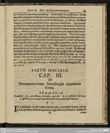 PARTIS SPECIALIS CAP. III.