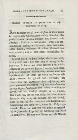 Verder verblijf in Japan tot op mijn vertrek in 1817