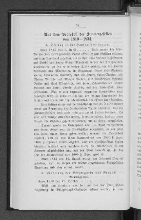 Aus dem Protokoll der Zimmergesellen von 1810--1834.