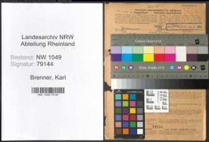 Entnazifizierung Karl Brenner , geb. 02.09.1904 (Kaufmann)