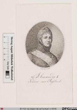 Bildnis Alexander I. Pawlowitsch, Kaiser von Russland (reg. 1801-25)