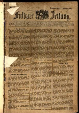 1882: Fuldaer Zeitung