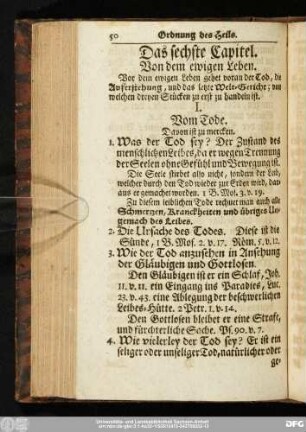 Das sechste Capitel. Von dem ewigen Leben.