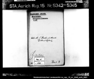 Die Hausiererkonzessionen für Einwohner aus Aurich: August Friedrich Henke, Rouleaux