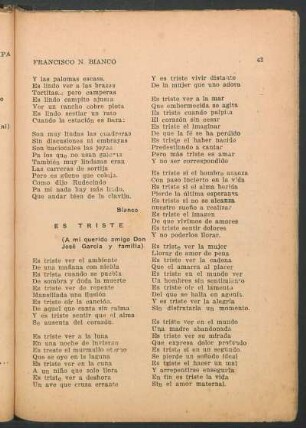 Es triste : (A mi querido amigo Don José García y familia).