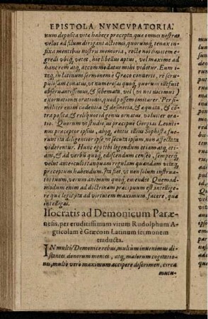 Isocratis Ad Demonicum