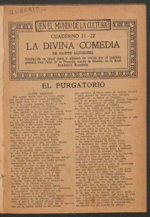 1928002100: La divina comedia : el purgatorio