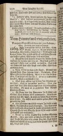 Vom Himmel und ewigen Leben. - Von der Hölle und ewigen Verdammniß.