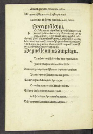Preceptum secundum.