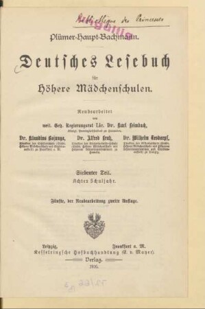 Siebenter Teil = Achtes Schuljahr: [Siebenter Teil = Achtes Schuljahr]