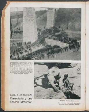 Una catástrofe ferroviaria y una escena "maternal"