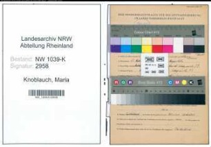 Entnazifizierung Maria Knoblauch , geb. 13.02.1886 ()