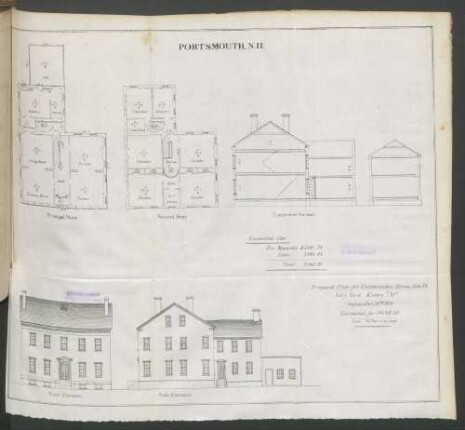 Portsmouth, N.H. Proposed plan for commanders house, site 34. Navy Yard, Kittery, M.