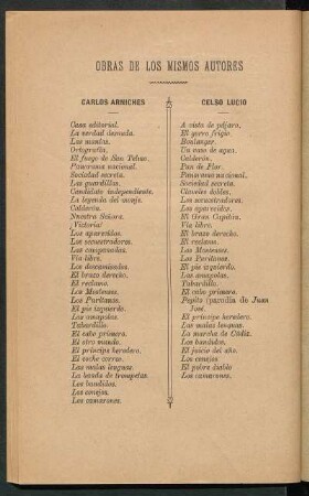 Obras de los mismos autores