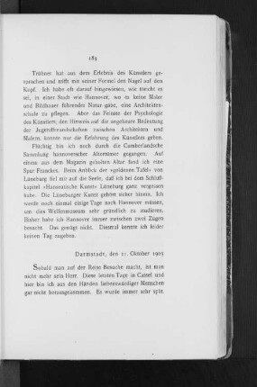 Darmstadt, den 21. Oktober 1905