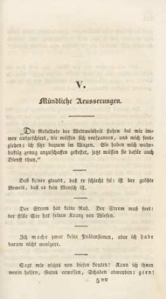 Mündliche Aeusserungen