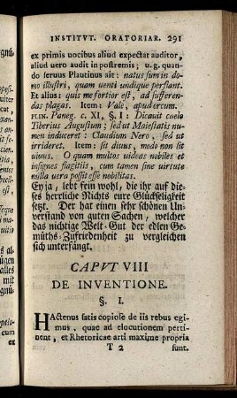Caput VIII. De Inventione. - Caput VIIII. De Dispositione Sive Ordine Rerum Dicendarum Scribendarumue.