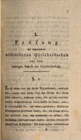 Prüfung einzelner Theile des bürgerlichen Rechts, 1