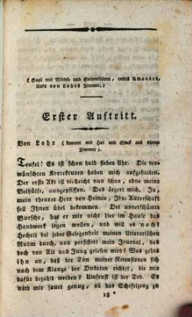 Die Schriftstellerinn : ein Lustspiel in einem Aufzug