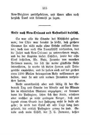 Reise nach New-Orleans und Aufenthalt daselbst