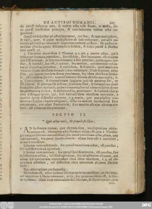 Sectio II. Quis actus verè, & proprie sit liber.