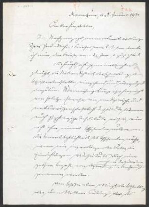 [Brief von Otto Selz an Julius Bahle vom 05. Januar 1934]