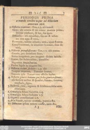 Periodus Prima a mundo condito usque ad diluvium annorum 1656.