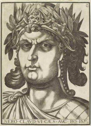 Nero (Blatt 6, aus der Serie der Portraits der ersten zwölf römischen Kaiser)
