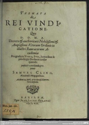 Themata de rei vindicatione