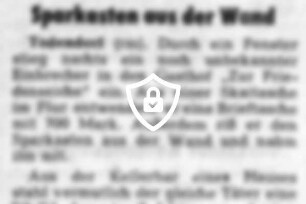 Gasthof-Einbrecher riß Sparkasten aus der Wand