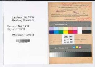 Entnazifizierung Gerhard Weimann, geb. 06.01.1906 (Postsekretaer)