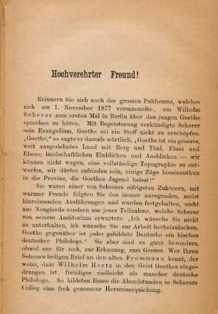 Hochverehrter Freund!
