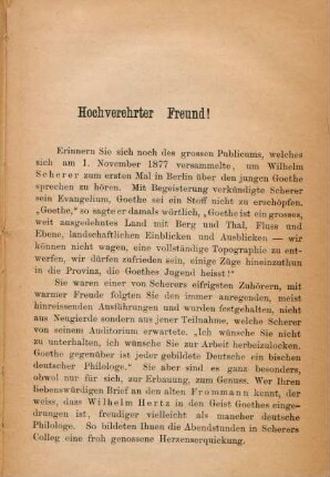 Hochverehrter Freund!