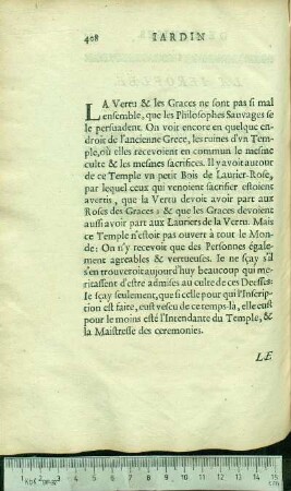 [Le Lavrier-Rose. Virtuti & Gratijs.]