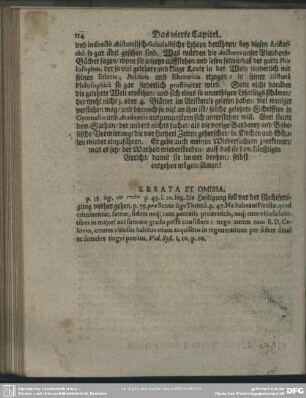Errata Et Omissa