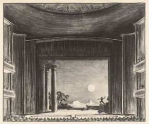Nationaltheater, Mannheim: Perspektivische Ansicht Bühne