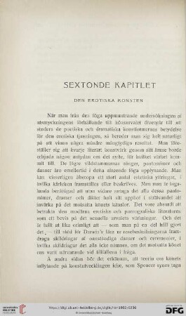 Sextonde Kapitlet: Den erotiska Konsten
