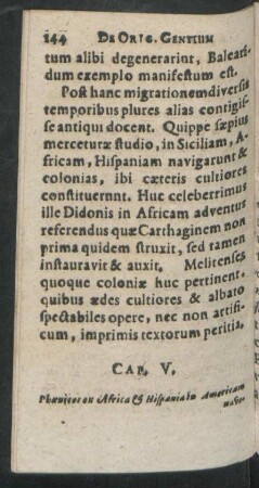 Cap. V. Phoenices ex Africa & Hispania Americam navigarunt ...